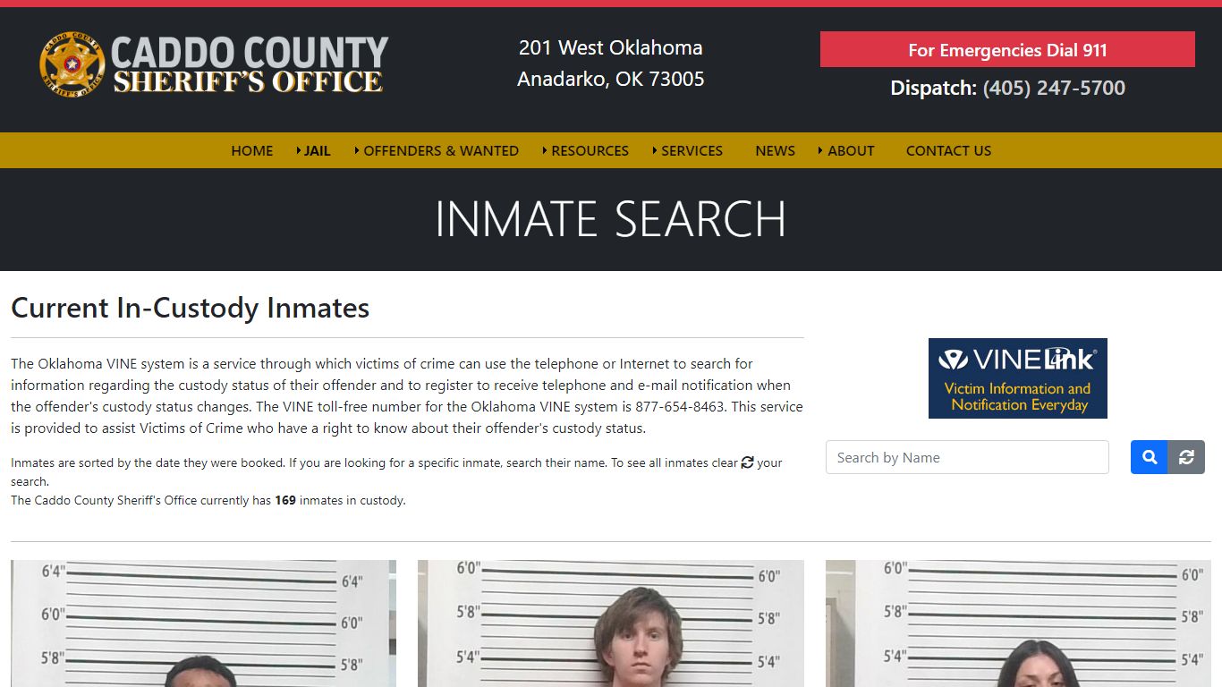 Inmate Search - Caddo County Sheriff's Office